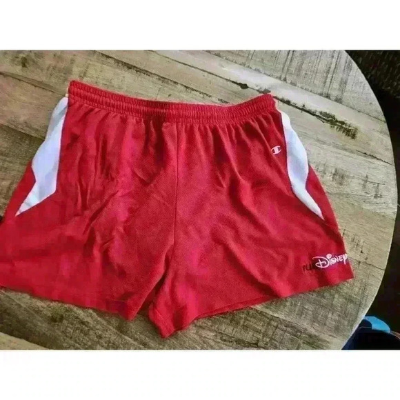 Run Disney Champion Double Dry Women’s Shorts Size Large Red - Picture 1 of 9